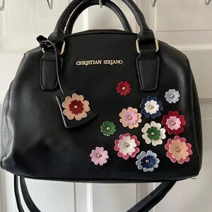 Christian Siriano Black Floral Women's Bag